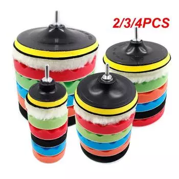 2/3/4PCS Inch Roundness Polishing Waxing Buffing Pad Sponge Kit Set for Car Polisher For Auto Car Detail Polishing