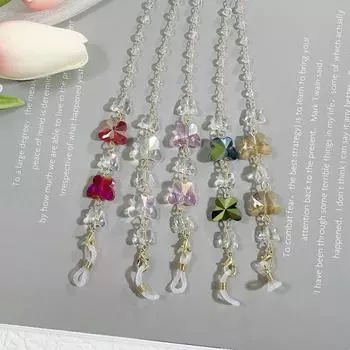2/3/4PCS Mask Rope Hanging Belt Neck Cord Crystal Butterfly Universal Portable Accessories Tools Eyeglasses Chain Anti-lost