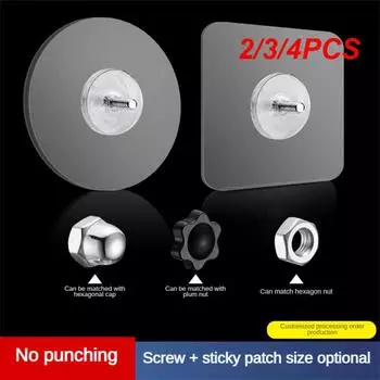 2/3/4 шт. Пластырь с винтами без гвоздей, водонепроницаемый, без отверстий, M5, гаджеты для домашнего хранения, рамка, крючок для фотографий, не прокалывающий, прочный клей