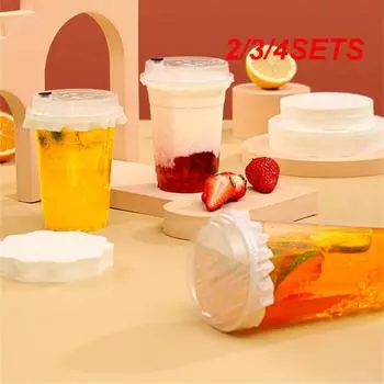 2/3/4SETS Coffee Sealing Paper Milk Beverage Gasket White Food Grade Kitchen Accessories Sealing Film For Takeout Packaging