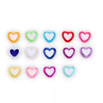 2/3/4SETS Heart Bead Trend Универсальные простые и модные удобные украшения Средняя бусина в