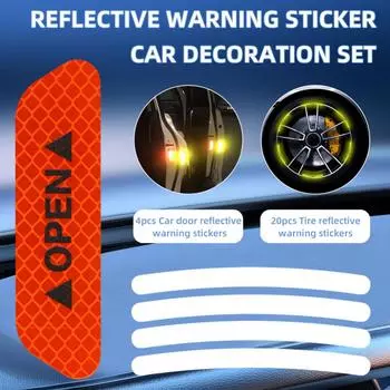 2/3/4SETS Колеса автомобиля Легко наносить Видны в темноте Привлекательный дизайн Высокий спрос Водонепроницаемый Инновационный дизайн