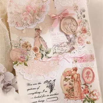 2/3/4SETS Материал Наклейки Креативный Уникальный Дизайн Защита окружающей среды Популярный Высококачественный Тренд Кружевная Бумага Многоцелевой