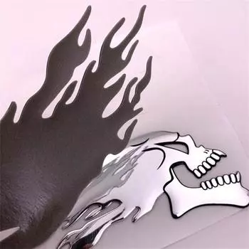 2/3/4SETS Модифицированные наклейки Многофункциональные привлекательные модные крутые популярные 3D-наклейки с черепом для дизайна привидения на баке мотоцикла