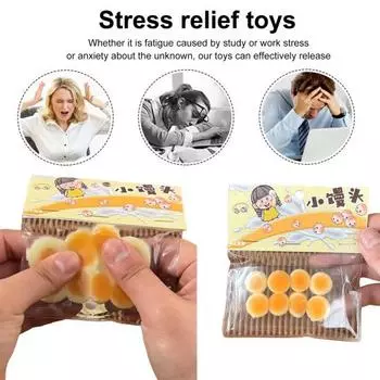 2/3/5/6/8/10/15 шт., булочка, игрушка-зажим, медленный отскок, TPR, снятие стресса, маленькая булочка на пару, хлюпает, сенсорная игрушка для сжатия F