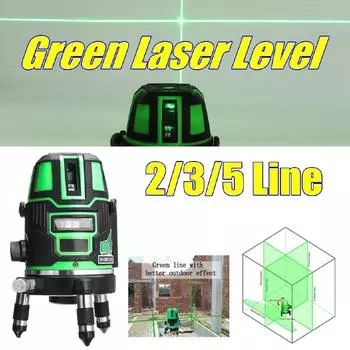 2/3 /5 Line Laser Level Self-Leveling 360 Horizontal Vertical Cross Super Powerful Green Radius Alternating Direct Laser 2 lines