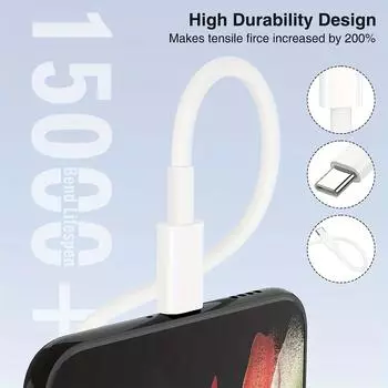 2/3/5 шт. 60 Вт USB C - USB C кабель 3.3F Type C - Type C кабель, кабель для быстрой зарядки 1m