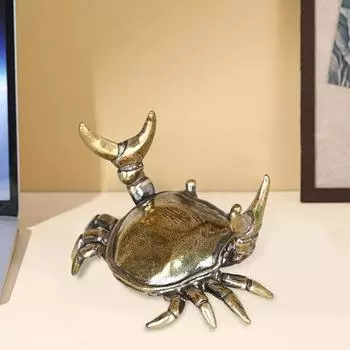 2/3/5 шт. держатель для ручек в виде краба для тяжелой атлетики, подставка для карандашей в виде краба из сплава, металлическая статуэтка золотого краба, скульптура для домашнего офиса, украшение для рабочего стола, орнамент 2pcs