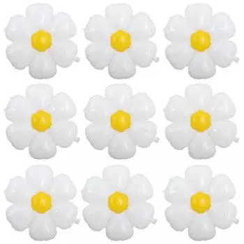 2/3/5 шт., фольгированные воздушные шары с белыми цветами ромашки, реквизит для фотосессии, тема свадьбы, дня рождения, декора, гелиевые шары для детского душа Other