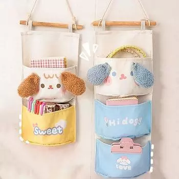 2/3/7 карманов настенная сумка для хранения большой емкости нижнее белье носки органайзер ванная комната Blue-7 Grids