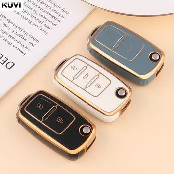 2 3 кнопки TPU чехол для автомобильного ключа чехол для брелока для VW Volkswagen MK4 Bora Golf 4 5 6 Jetta Passat Polo Bora Touran Skoda Seat