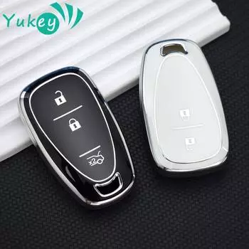 2 3 чехол для ключей из ТПУ для автомобиля, чехол-брелок для Chevrolet Cruze Spark Onix Volt Aveo Sonic, умный держатель для ключей с дистанционным управлением, защитная сумка 2 Buttons Black