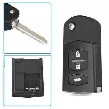 2 3 кнопки дистанционного ключа брелок чехол складной флип с необработанным лезвием для Mazda 3 5 6 2 Buttons