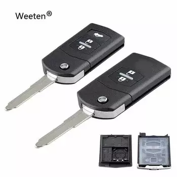 2 3 кнопки дистанционный складной откидной чехол для ключей Fob Pad подходит для Mazda 2 3 5 6 RX8 MX5 3 Button