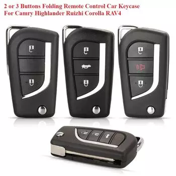 2/3 кнопки откидной чехол для дистанционного ключа автомобиля для Toyota Corolla 2017 RAV4 до 2013 года Toy43 Toy48 VA2 замена лезвия