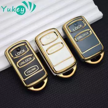 2 3 кнопки ТПУ чехол для автомобильного ключа для Mitsubishi 2001-2006 MONTERO SPORT защита дистанционного ключа 2 Buttons Black