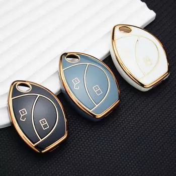 2/3 кнопки в виде ракушки, держатель для брелока из ТПУ, чехол для автомобильного ключа для Toyota, Малайзия Truguard VG, сигнализация Cobra для Renault Logan, аксессуары 2 Button Key Case белый