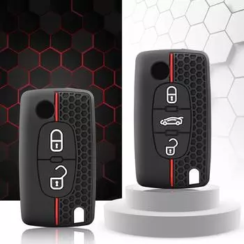 2 3-кнопочный чехол для ключа Citroen C-Crosser C3 C4 Picasso Berlingo чехол для Peugeot Partner Tepee 207 307 308 407 брелок чёрный