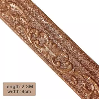 2,3 м настенная отделка линия обои плинтус бордюр водонепроницаемый антиколлизионный 3D узор наклейки декор самоклеящийся пенопластовый бордюр