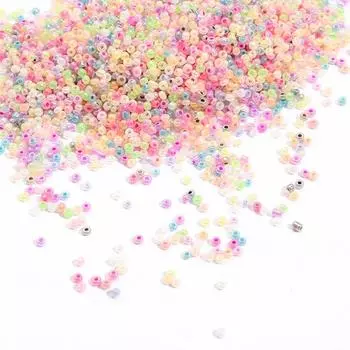 2/3 мм 500-1000 шт. Стеклянная маленькая свободная бусина для DIY ювелирных аксессуаров Кремовая серия Изготовление ювелирных изделий Материал ручной работы DIY Ожерелье Браслет ручной работы 2mm about 1000 pcs светло-серый