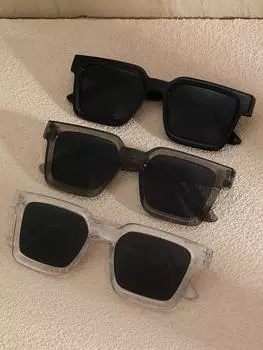 2/3 PC S Classic Fashion Square Plastic Frame Women Sunglasses For Men Daily Life Shades Eyewear Accessories.