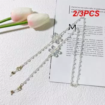 2/3 шт. Цепочка для маски, очки, цепочки для маски, солнцезащитные очки, маскирующие цепочки, цветок, бабочка, прозрачный шнур для очков, ремешок для маски