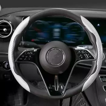 2/3 шт. чехол на руль автомобиля из лазерного углеродного волокна силикона 1K микроволоконная кожа ПВХ чехол на руль нескользящий универсальный