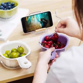 2/3 шт. двухслойные дренажные корзины с ручкой, пищевые, без BPA, многоцелевые A