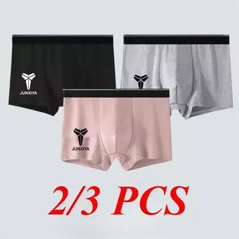 2/3 шт. дышащее нижнее белье мужские боксеры средней посадки мужские боксеры с лоскутным цветным принтом с надписью эластичный пояс удобные трусики L