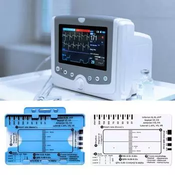 2/3 шт. ЭКГ линейка с 7 шагами пластиковый штангенциркуль для измерения электрокардиограммы измерительный инструмент прозрачное справочное руководство по интерпретации ЭКГ измерительная линейка 2pcs