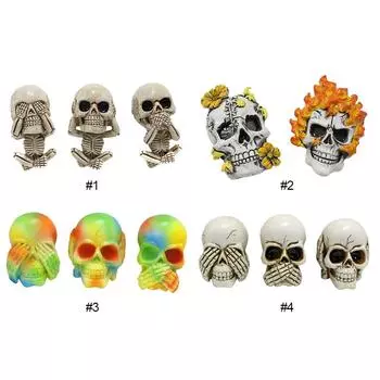 2/3 шт. крутой череп, автомобильный декор, смоляной зажим для воздуховода автомобиля, подвеска-скелет, декор для воздуховода автомобиля, готический интерьер автомобиля, украшение на Хэллоуин светло-коричневого