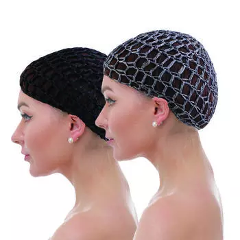 2/3 ШТ./ЛОТ Сетка для волос Шапочка для сна Ежедневное использование Дышащая сетчатая Вязаная крючком сетка для волос Шапочка для ухода за волосами Сетчатая шапочка Шапочка-купол Тюрбан One Size