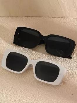 2/3 шт. модные квадратные пластиковые солнцезащитные очки для женщин и мужчин, повседневные солнцезащитные очки для активного отдыха, аксессуары для очков.