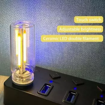 2/3 шт. Ночной светодиодный светильник в виде стеклянной бутылки, удобный дизайн, мини-размер, мягкий 2pcs