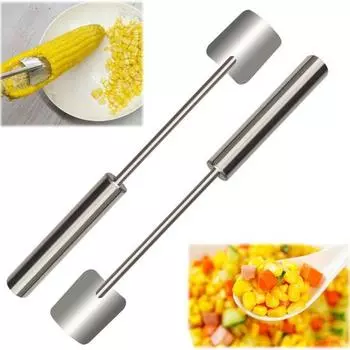 2/3 шт., очиститель початков кукурузы, нержавеющая сталь, молотилка для кукурузы, инструмент для удаления зерен кукурузы, эргономичный очиститель початков 2pcs