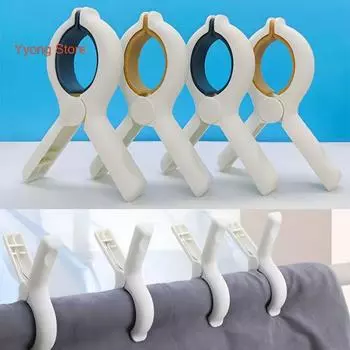 2/3 шт., пляжный стул, зажимы Towerl, противоскользящий коврик, металлический пружинный большой зажим для одеяла, пластиковые подвесные зажимы для белья, пляжные аксессуары L синий