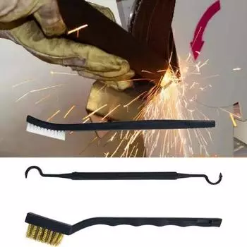 2/3 шт. щетки из стальной проволоки с двойной головкой, сильное обеззараживание, мини-очиститель для удаления пыли, очиститель щетины из нержавеющей стали для мастерской A