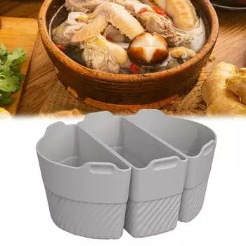 2/3 шт. силиконовые вкладыши для мультиварки для кастрюли Taydoiban на 6–8 QT. Готовьте три блюда одновременно. Жаростойкие. Легко моются. Антипригарное покрытие. Не содержит бисфенола А для одиночных блюд. зелёный