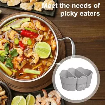 2/3 шт. силиконовые вкладыши для мультиварки для кастрюли Taydoiban на 6–8 QT. Готовьте три блюда одновременно. Жаростойкие. Легко моются. Антипригарное покрытие. Не содержит бисфенола А для одиночных блюд. зелёный