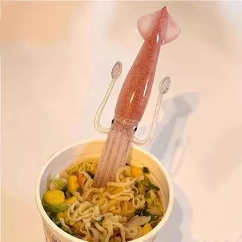 2/3 шт. вилка для кальмаров, креативная в форме осьминога, забавная японская вилка для еды, вилка для мгновенного приготовления пищи, кухня F W5V7 3pcs -One size