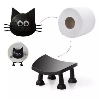 2/3 шт забавный держатель для туалетной бумаги универсальное размещение креативный отдельно стоящий унитаз в форме кошки 2pcs