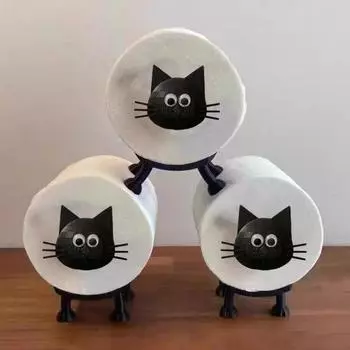 2/3 шт. забавный держатель для туалетной бумаги, универсальное размещение, креативный держатель для туалетной бумаги в форме кошки, аксессуар для ванной комнаты 2pcs