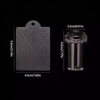 2,3 см силиконовый прозрачный набор для штамповки ногтей французский маникюр пластина штамп полировка трафарет шаблон печать штамп скребок розовый