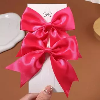 2/3Pcs Lovely Solid Color Ribbon Bows Hair Clip for Kids Girls Hairpins Barrettes Handmade Baby Headwear Kids Hair Accessories