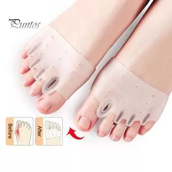 2/4/10 шт. ортопедические разделители пальцев ног, косточки на большом пальце ноги, подушки для подушечек стопы, многоразовые выравнивающие прокладки для пальцев ног, выпрямитель для мужчин и женщин 2pcs белый