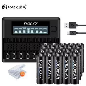 2/4/6/8/10/12/14/16/18/20 шт. 1,2 В 3000 мАч NI MH AA предварительно заряженные аккумуляторные батареи Ni-MH перезаряжаемые батареи Aa One Size