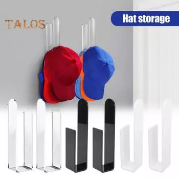2/4/6/8 шт. держатель для бейсболок настенный органайзер для шляп крючки Г-образный дизайн многоцелевые легко устанавливаемые акриловые вешалки для шляп 2pcs чистый
