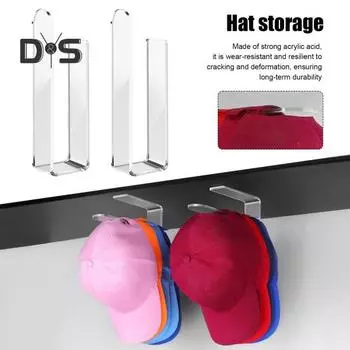 2/4/6/8 шт. держатель для бейсболок настенный органайзер для шляп крючки Г-образный дизайн многоцелевые легко устанавливаемые акриловые вешалки для шляп 2pcs чистый
