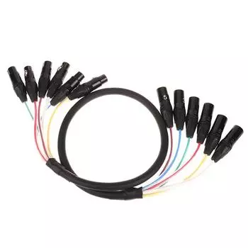 2 4 6-канальный профессиональный мультимедийный 3-контактный XLR-кабель «папа-мама» сбалансированный аудиоудлинитель