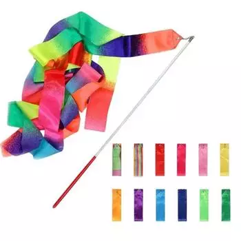 2/4/6 м красочные ленты для художественной гимнастики, художественная гимнастика, ленты для фитнеса в помещении, спортивный инвентарь, принадлежности для танцев, балета 2m